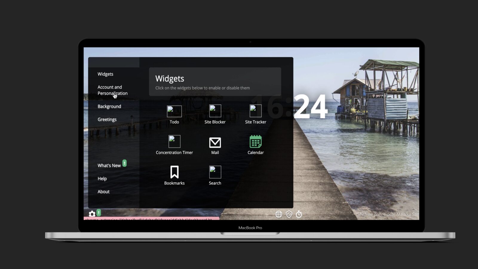 Redesigned widget set on the new dashboard.